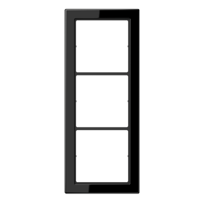 Rahmen, 3fach, FLAT DESIGN, schwarz