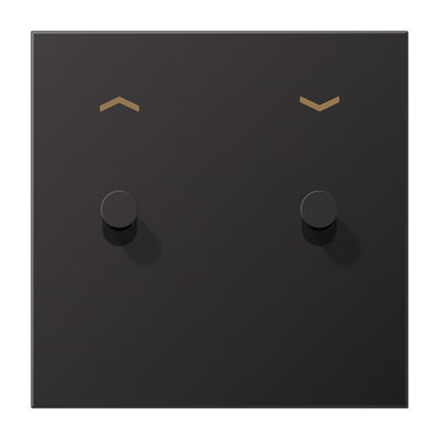 Centre plate with toggle lever "cone", 1-gang, 2 toggle levers, with arrow symbols, LS 1912 range, dark