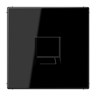 Abdeckung (gerastet) für Modular-Jack-Steckbuchsen, 1fach, EMT, AMP, MTRJ, Serie LS, schwarz