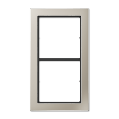 Rahmen, 2fach, FLAT DESIGN, Edelstahl