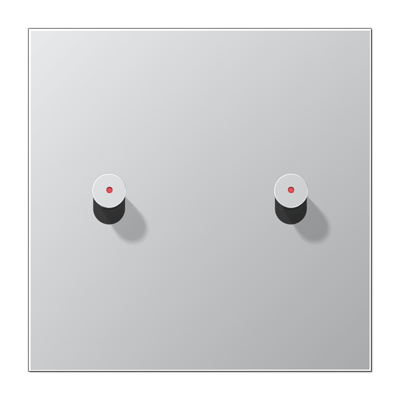 Centre plate with toggle lever "cone", with lens, 1-gang, 2 toggle levers, LS 1912 range, aluminium