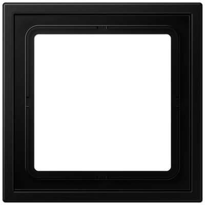 Rahmen 1fach, senkrechte und waagerechte Montage, Thermoplast lackiert, LS&nbsp;ZERO, graphitschwarz matt