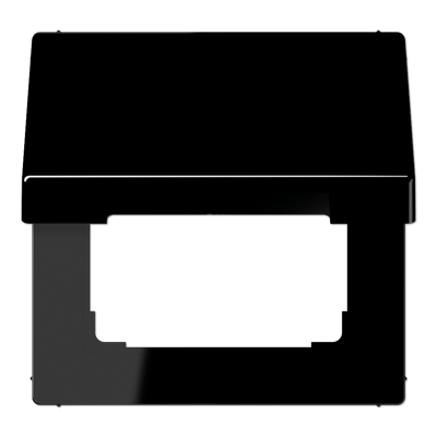 Klappdeckel mit Rückstellfeder, Klappdeckel, Thermoplast, Serie LS, schwarz