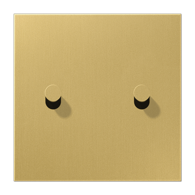 Centre plate with toggle lever "cone", 1-gang, 2 toggle levers, LS 1912 range, classic brass