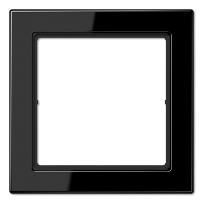 Rahmen, 1fach, FLAT DESIGN, schwarz
