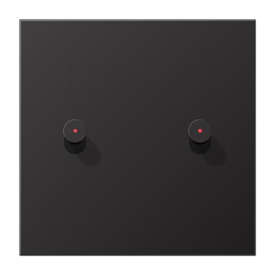 Centre plate with toggle lever "cone", with lens, 1-gang, 2 toggle levers, LS 1912 range, dark