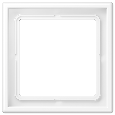 Rahmen 1fach, senkrechte und waagerechte Montage, Duroplast lackiert, LS&nbsp;990, schneeweiß matt