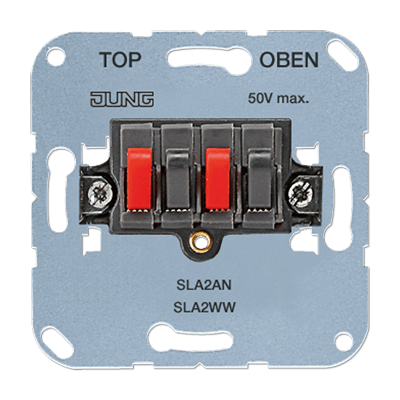 Stereo-Lautsprecher-Anschlussdose 25 V ~, 60 V DC, anthrazit