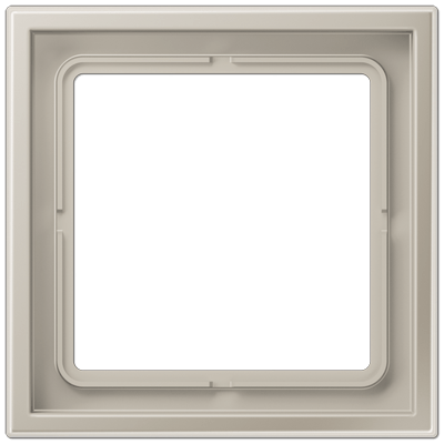 Rahmen 1fach, senkrechte und waagerechte Montage, Thermoplast lackiert, LS&nbsp;ZERO, Edelstahl