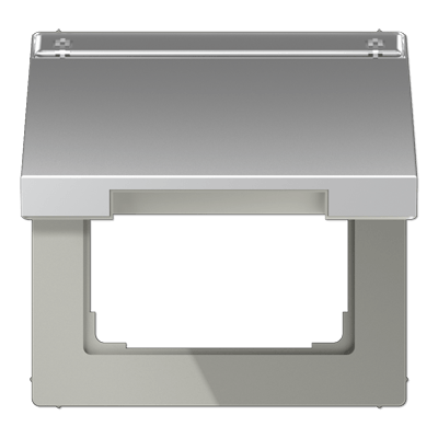 Klappdeckel (mit Rückstellfeder), mit Schriftfeld, Serie LS, Aluminium