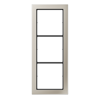 Rahmen, 3fach, FLAT DESIGN, Edelstahl