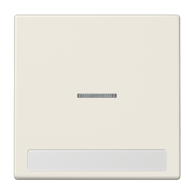 Wippe mit Lichtleiter, mit Schriftfeld, Duroplast, Serie LS, weiß