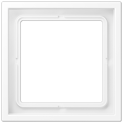 Rahmen 1fach, senkrechte und waagerechte Montage, Thermoplast lackiert, LS&nbsp;ZERO, schneeweiß matt