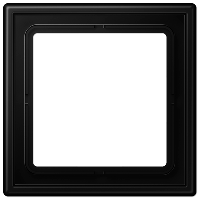 Rahmen 1fach, senkrechte und waagerechte Montage, Duroplast lackiert, LS&nbsp;990, graphitschwarz matt