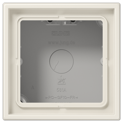 Aufputz-Kappe 1fach, Duroplast, Serie LS, weiß