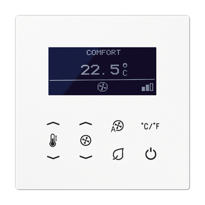 Raumtemperaturregler Fan Coil, 2-Rohr AC 230 V ~, Serie LS, alpinweiß