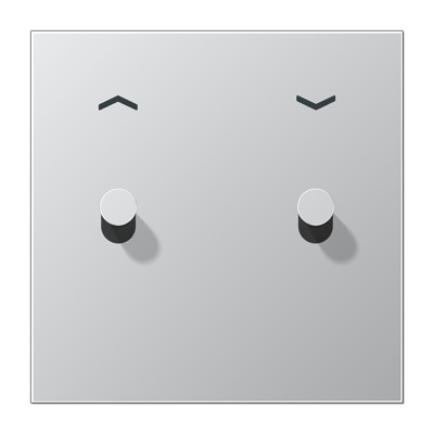 Centre plate with toggle lever "cone", 1-gang, 2 toggle levers, with arrow symbols, LS 1912 range, aluminium