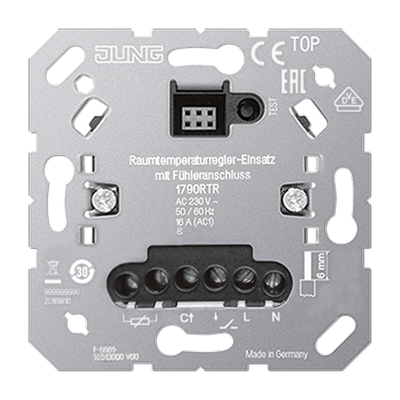 Room thermostat insert, with sensor connection, without satellite input