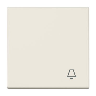 Wippe 1fach, Symbol Klingel, Duroplast, Serie LS, weiß (ivory)
