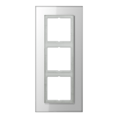 Glasrahmen 3fach, LS&nbsp;PLUS, alpinweiß, senkrechte und waagerechte Montage