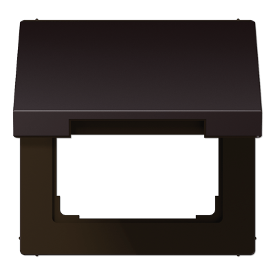 Klappdeckel (mit Rückstellfeder), Aluminium lackiert, Serie LS, dark