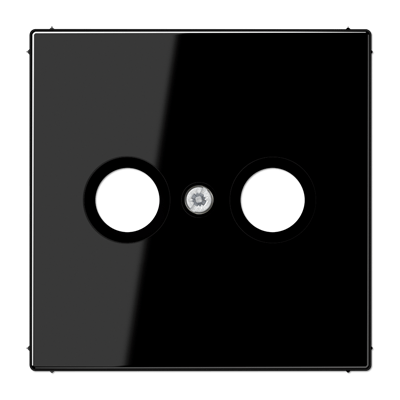 Abdeckung für Antennendosen 1fach, Thermoplast, Serie LS, schwarz