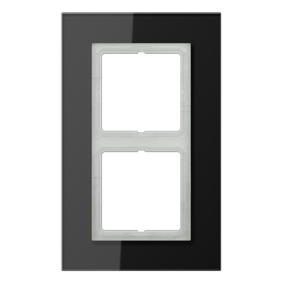 Glasrahmen 2fach, LS&nbsp;PLUS, schwarz, senkrechte und waagerechte Montage