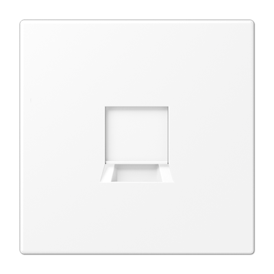 Abdeckung (gerastet) für Modular-Jack-Steckbuchsen, 1fach, EMT, AMP, MTRJ, Serie LS, schneeweiß matt