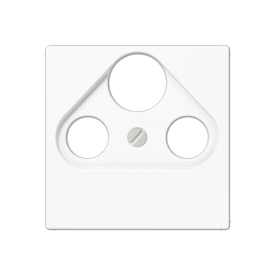 Abdeckung für Universal-Sat/BK-Dosen 1fach, Thermoplast, Serie AS/A, alpinweiß