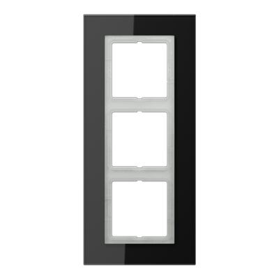 Glasrahmen 3fach, LS&nbsp;PLUS, schwarz, senkrechte und waagerechte Montage