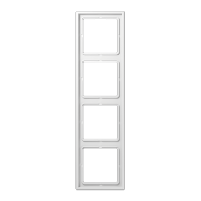 Rahmen 4fach, senkrechte und waagerechte Montage, Duroplast, LS&nbsp;990, alpinweiß