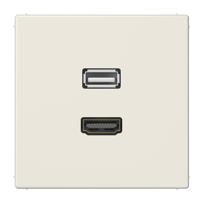 Multimedia-Anschlusssystem HDMI / USB 2.0, Serie LS, weiß