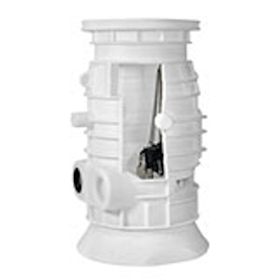 Poly-sump for submersible sewage pumps