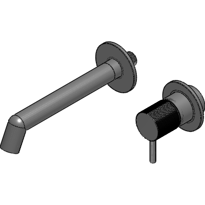 Just Taps mounted basin mixer with lever Industrial Valves