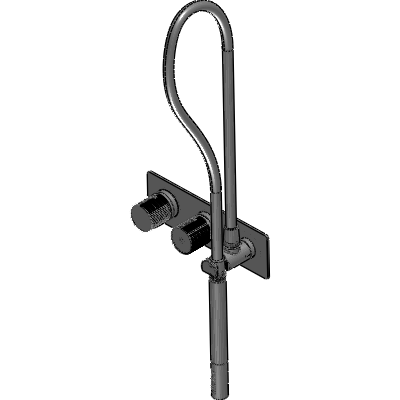 Just Taps concealed 2 outlet shower valve with attached handset Industrial Valves