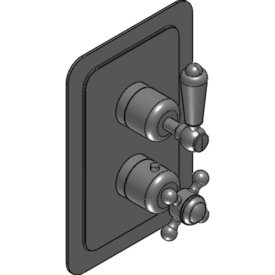 Just Taps Black, Lever Thermostatic 1 Outlet Shower Valve Industrial Valves