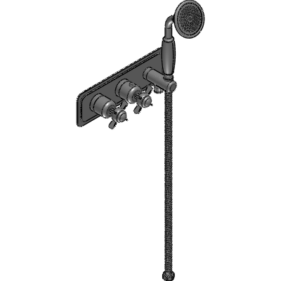 Just Taps Pinch Thermostatic Concealed 2Outlet Valve +Handset Industrial Valves