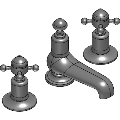 Just Taps Cross 3 Hole Basin Mixer_1 Industrial Valves