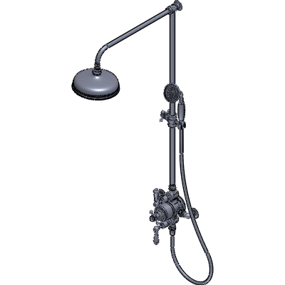 Just Taps Exposed Thermostatic valve with Riser & Kit Industrial Valves