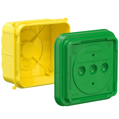 Concrete construction one-gang box