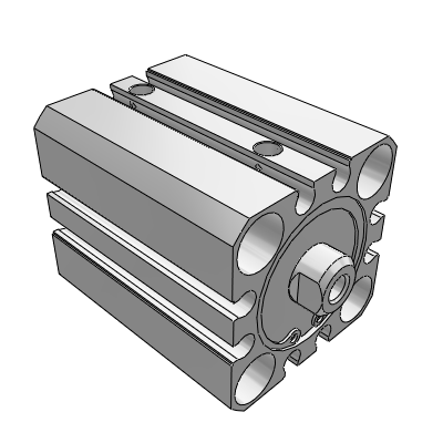 Compact cylinder/Single acting/Single rod