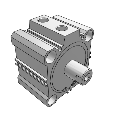 Compact cylinder/Double acting/Double rod