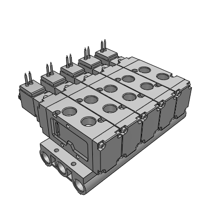 空気圧電磁弁（5ポートパイロット/無潤滑）