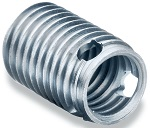 Thin walled threaded insert, self tapping cutting-bore - for application in metal