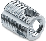 Threaded insert, self tapping with safety groove - for application in metal