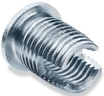 Threaded insert, self tapping thread- for application in metal