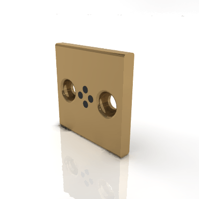 Sliding pads small dimensions, bronze with solid lubricant