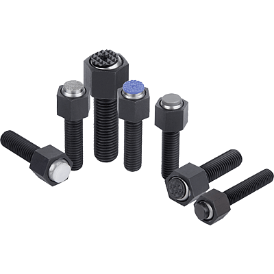 Support réglable à bille oscillante avec joint torique intégré et insert interchangeable