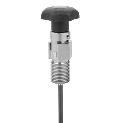 Elementi di azionamento in acciaio inox per comando a distanza, con pomello a lobi, sistemi a cavo Bowden