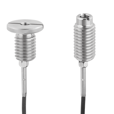 Casquillos receptores de acero inoxidable con sensor de estado